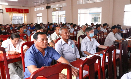 Tập huấn tổ chức Phong trào toàn dân tham gia bảo vệ chủ quyền lãnh thổ, an ninh biên giới quốc gia trong tình hình mới tại huyện Trà Cú