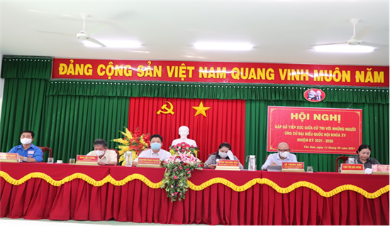 Ứng cử viên đại biểu Quốc hội khóa XV: Tiếp xúc cử tri xã Tập Sơn, Tân Sơn, An Quảng Hữu