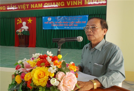 Trung tâm Tư vấn pháp luật tỉnh Trà Vinh phổ biến, tư vấn pháp luật miễn phí trong lĩnh vực đất đai tại huyện Trà Cú