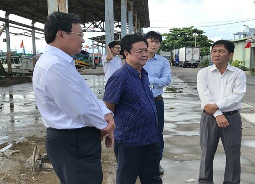 Bộ trưởng Bộ Nông nghiệp và Phát triển nông thôn: Thị sát hoạt động neo đậu tàu cá tại cảng cá Định An, huyện Trà Cú
