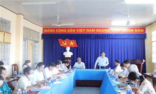 Trà Cú: Kiểm tra tiến độ xây dựng nông thôn mới xã Hàm Giang