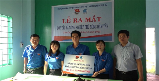Trà Cú: Ra mắt Hợp tác xã nông nghiệp Phú nông Hàm Tân của đoàn viên thanh niên