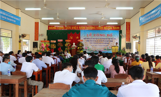 Trà Cú: Công bố Quyết định của Chủ tịch UBND tỉnh Trà Vinh công nhận xã Đại An đạt chuẩn nông thôn mới nâng cao năm 2021
