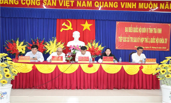 Đoàn đại biểu Quốc hội khóa XV đơn vị tỉnh Trà Vinh: Tiếp xúc cử tri hai xã Phước Hưng, Tập Sơn