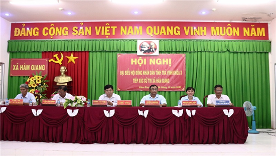 Đại biểu HĐND tỉnh Trà Vinh khóa X: Tiếp xúc cử tri xã Hàm Giang