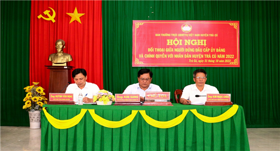 Ủy ban Mặt trận Tổ quốc Việt Nam huyện Trà Cú: Tổ chức Hội nghị đối thoại giữa người đứng đầu cấp ủy Đảng, chính quyền với nhân dân