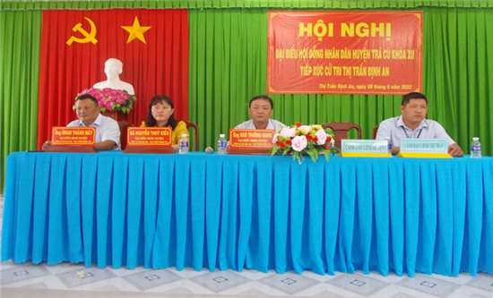 Đại biểu Hội đồng nhân dân huyện: Tiếp xúc cử tri thị trấn Định An