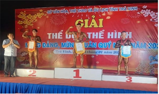 Trà Cú: Đạt 06 huy chương tại giải Thể dục thể hình tỉnh Trà Vinh